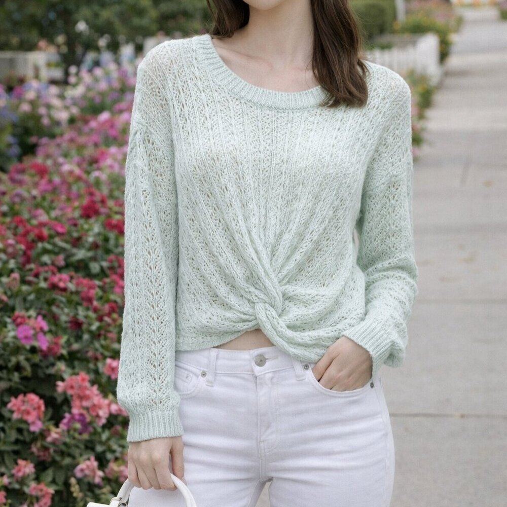 Love More Front Knot Sweater